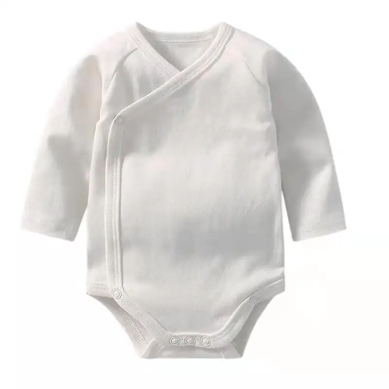 
OEM service 100% organic cotton newborn baby clothes long full sleeve baby rompers baby clothing 