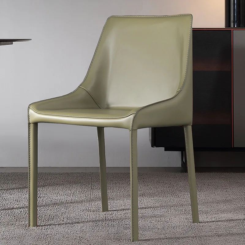 Modern minimalist home chairs cafes restaurant designers chairs book chairs saddle leather