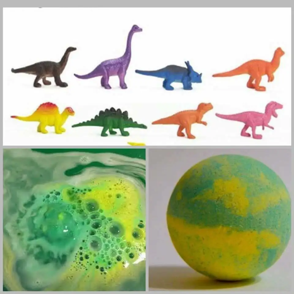 
36cm large soft rubber foam filled dinosaur toy action character with roaring sound, can customized Ball bath fizzer bath bomb 