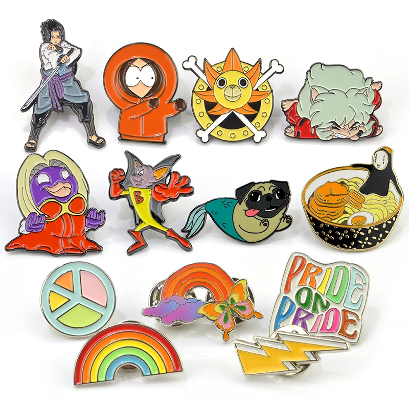 Hat Collar Clothes Badge logo Factory Custom Metal Pins Badge Cartoon Animal Character Wholesale Lapel Pin Enamel Pin