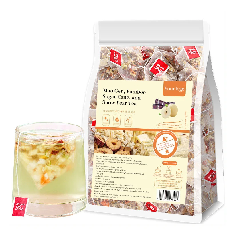 OEM/RTS Mao Gen Bamboo Sugar Cane  and Snow Pear Tea Good for Health Instant Bag Tea for Adults