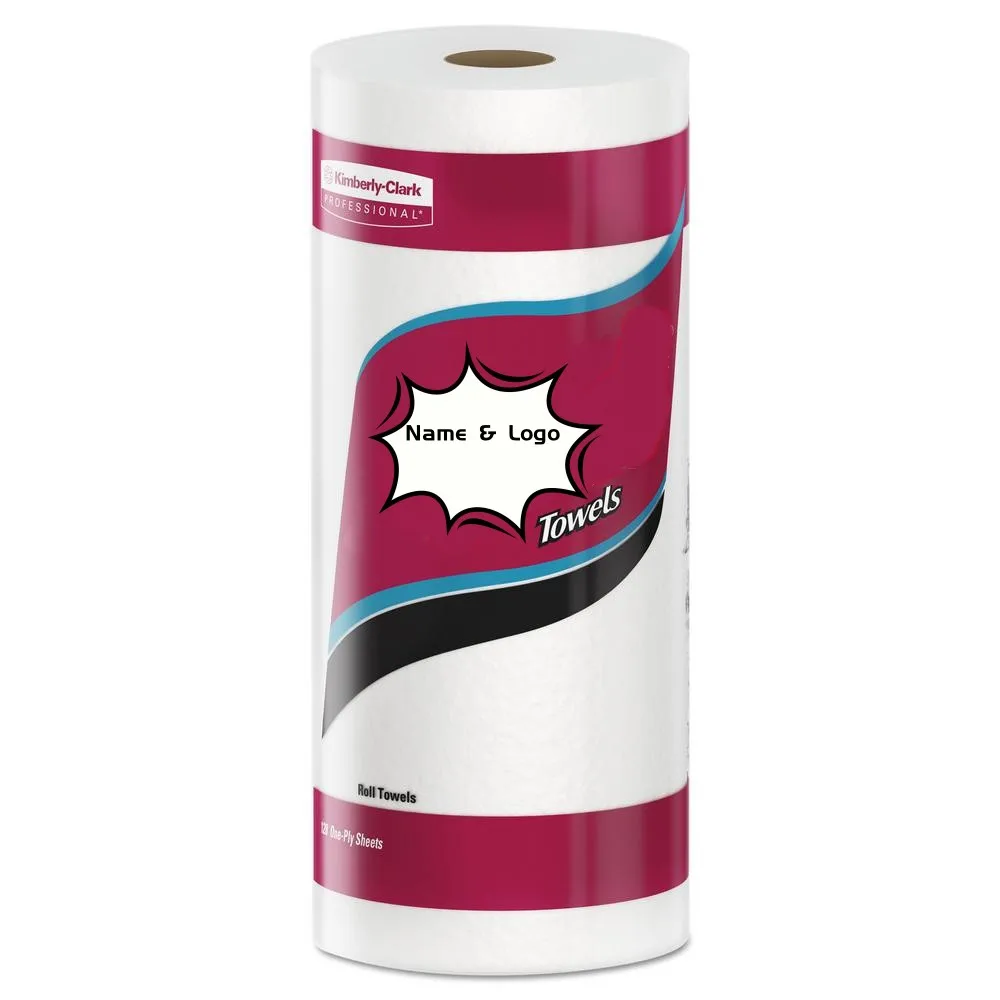 Custom Brand  Organic washable Kitchen paper roll Virgin Bamboo Kitchen tissue towel paper