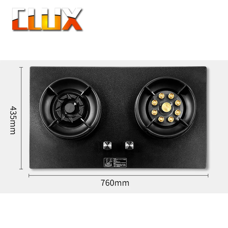 easy clean built-in 2 burner cooktop high power cooktop gas stove