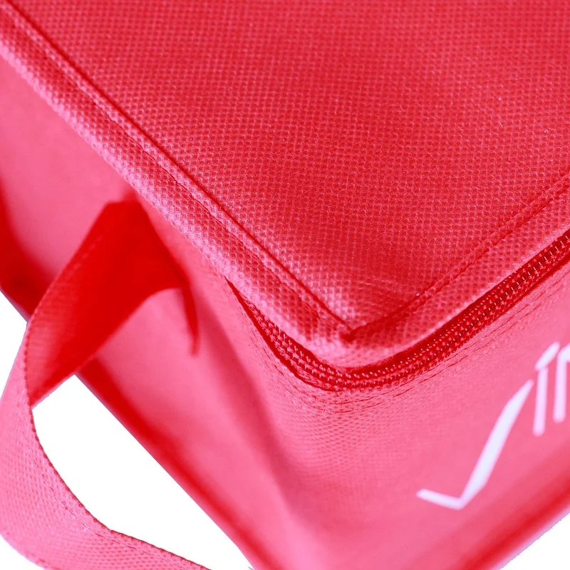 Cheap quality grocery packaging custom logo small size non woven tote insulated cooler bag for cans