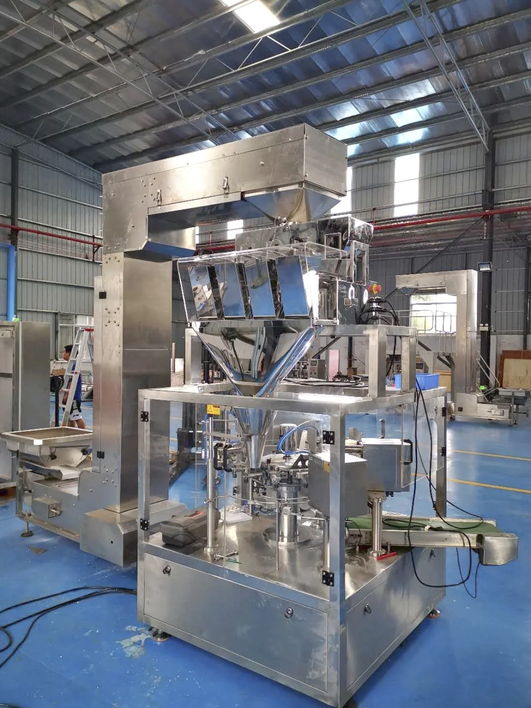 Rotary Beans Nuts Pasta Biscuits Rice Fish Feed Zipper Stand-up Pouch Pre-made Doypack Packing Machine