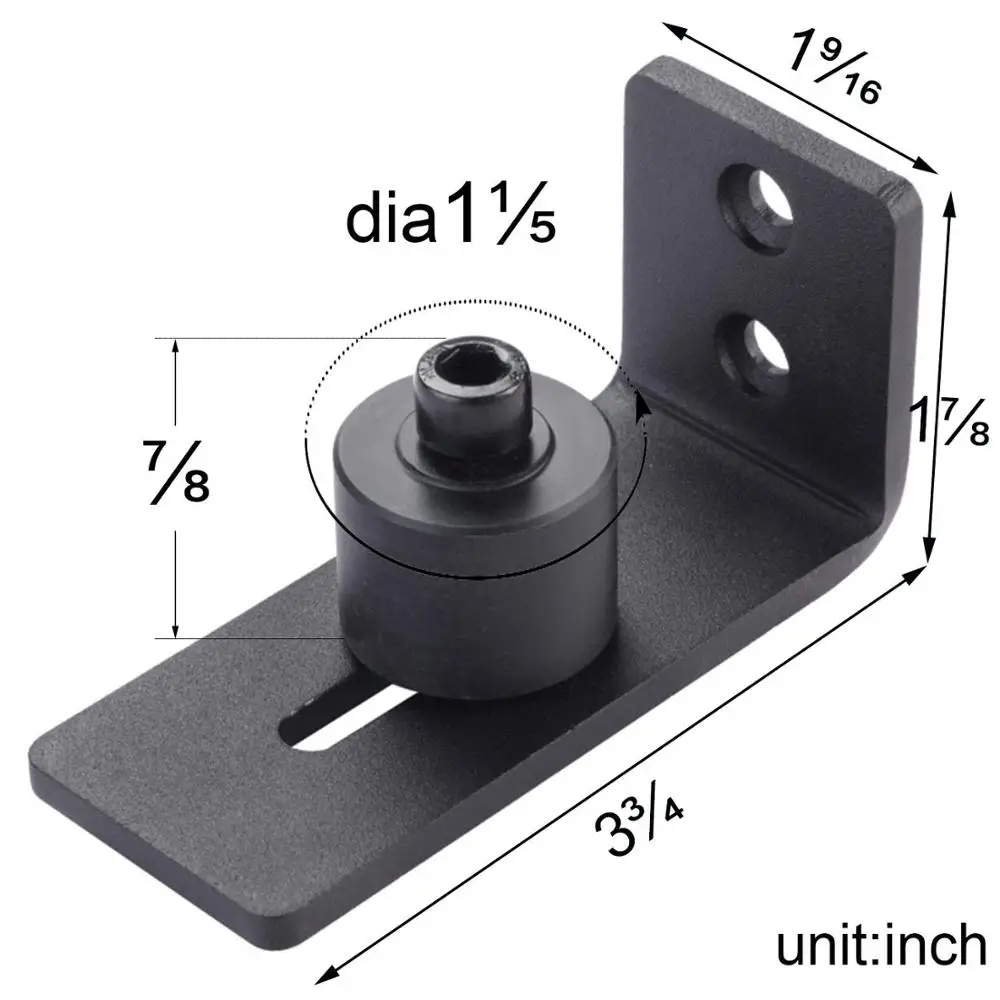 sliding barn door floor guide for bottom adjustable roller flush design FG-002