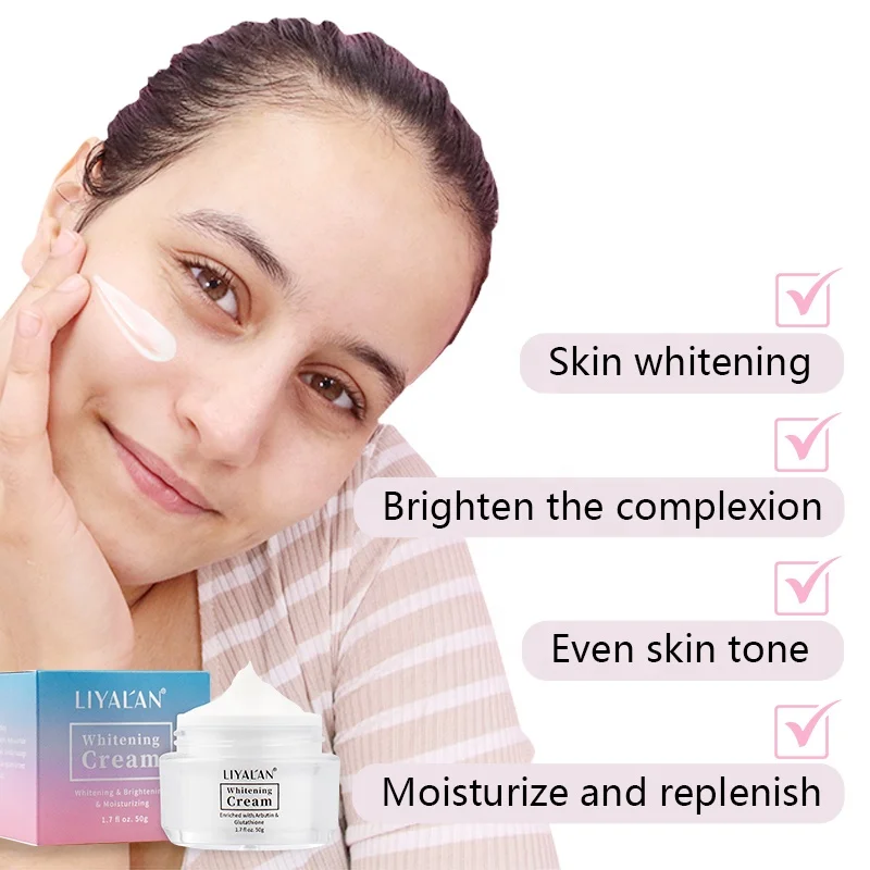 Private Label Face Lightening Arbutin Bleaching Whitening Cream for Dark Skin