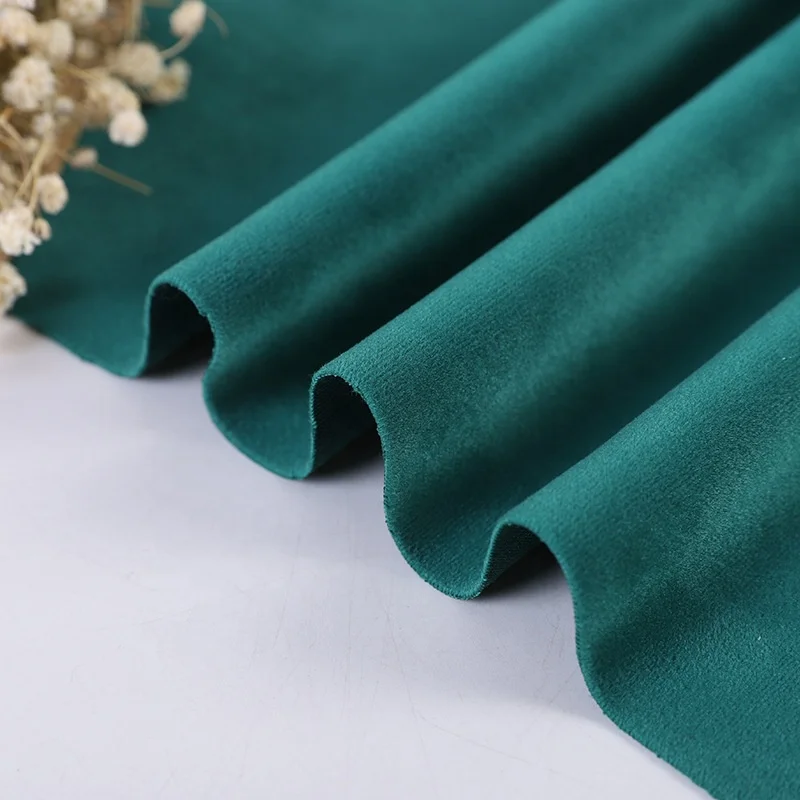 Holland Velvet manufacturer home polyester mixed textile solid velvet fabric for sofa and curtain