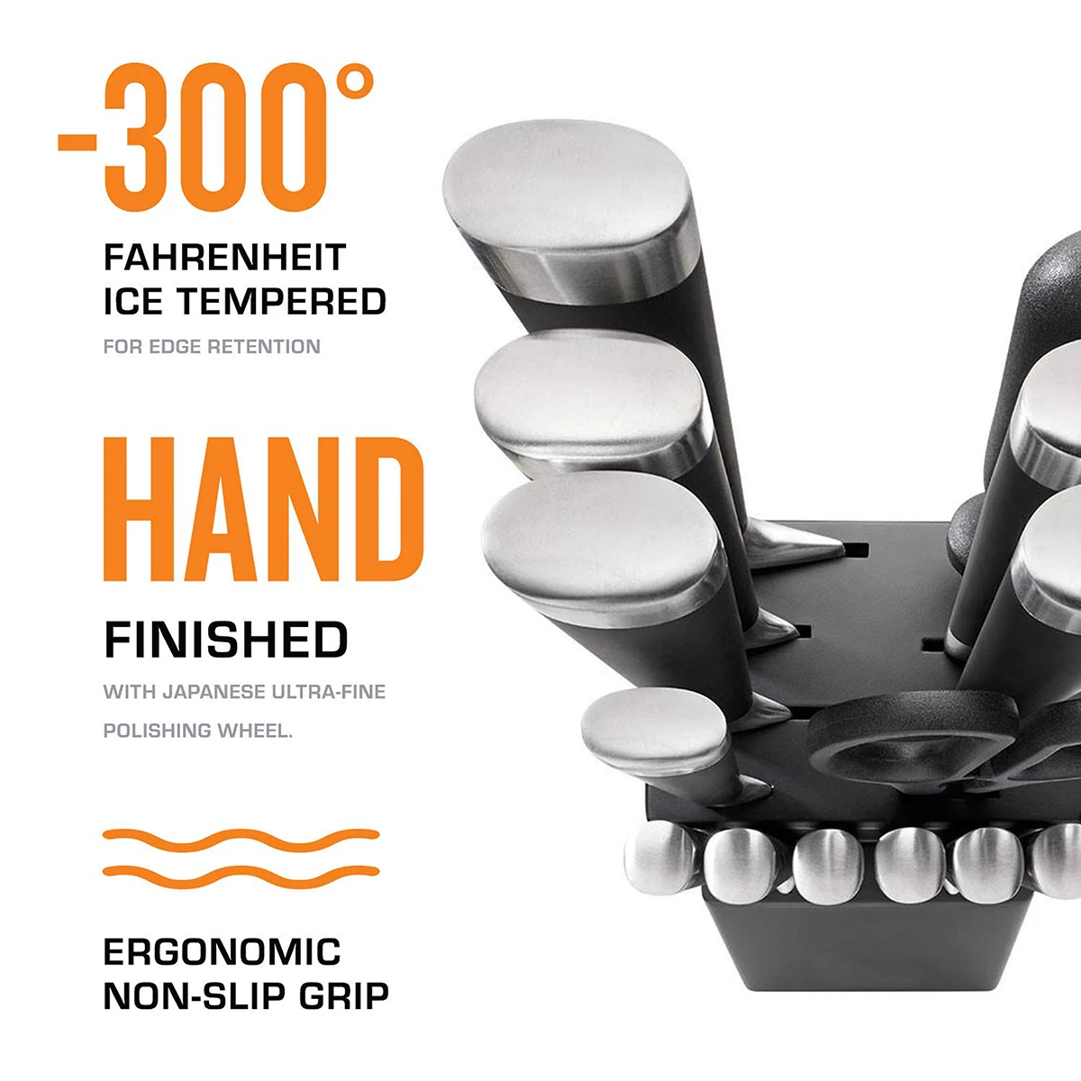 2023 Stainless Steel Knife Sets Sustainable Color Box Any Color Can Be Available 15 Pieces Kitchen Knife Set With Block Wooden