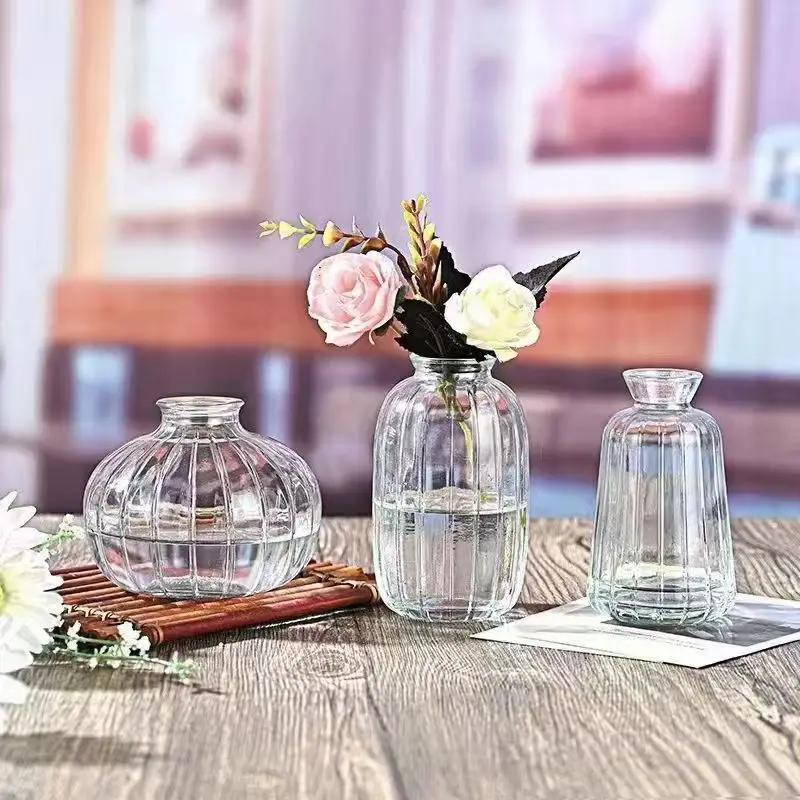 Nordic Vintage Vases High-end Home Decor Small Vases Glass Office Desktop Decor
