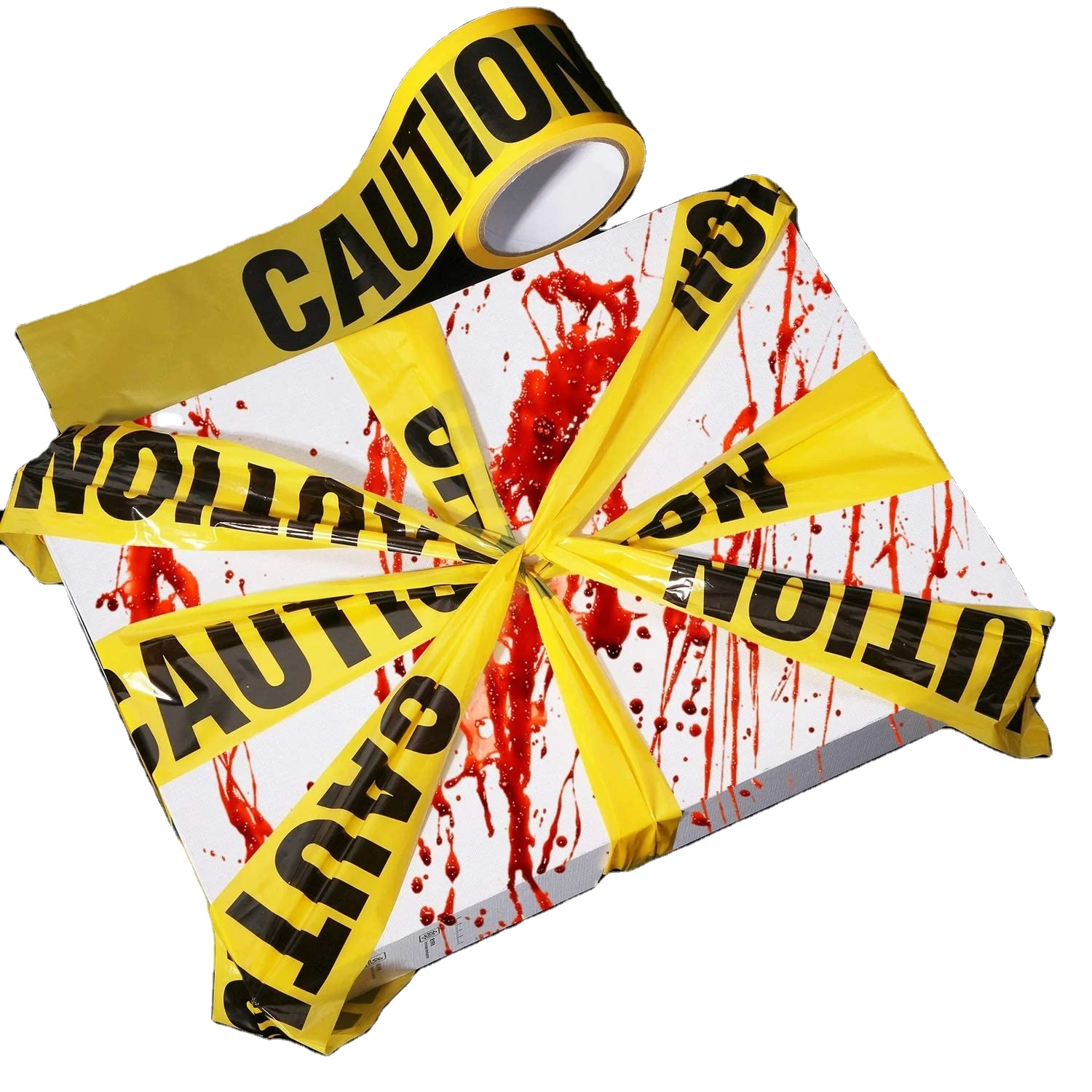 Warning Tape 80mic White Underground LDPE 300m Supplier Marking Black and Yellow Color Printable China Factory