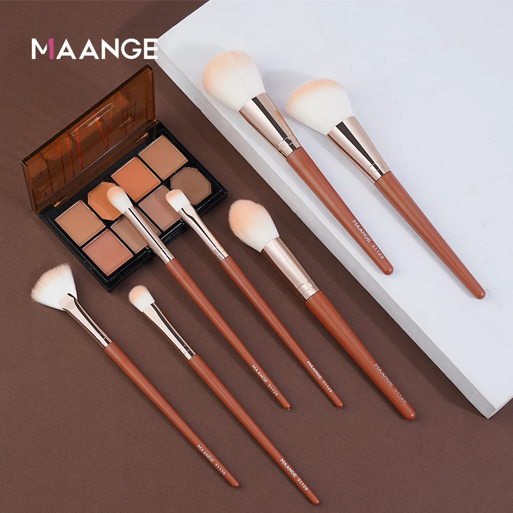 MAANGE 9Pcs Private Label makeup & tools sets Vegan Nylon Hair Beauty Brush Women Makeup Brush Set