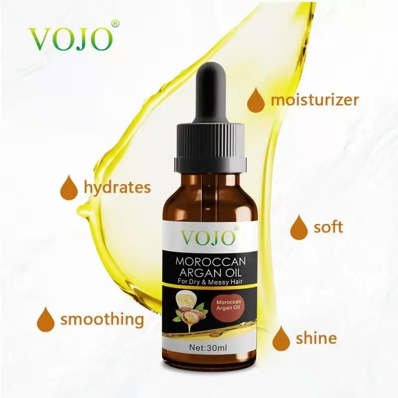 VOJO  30ml Natural Orgainc Argan oil Hair Oil Ginger Germinal Nourish Repair Hair Growth Oil