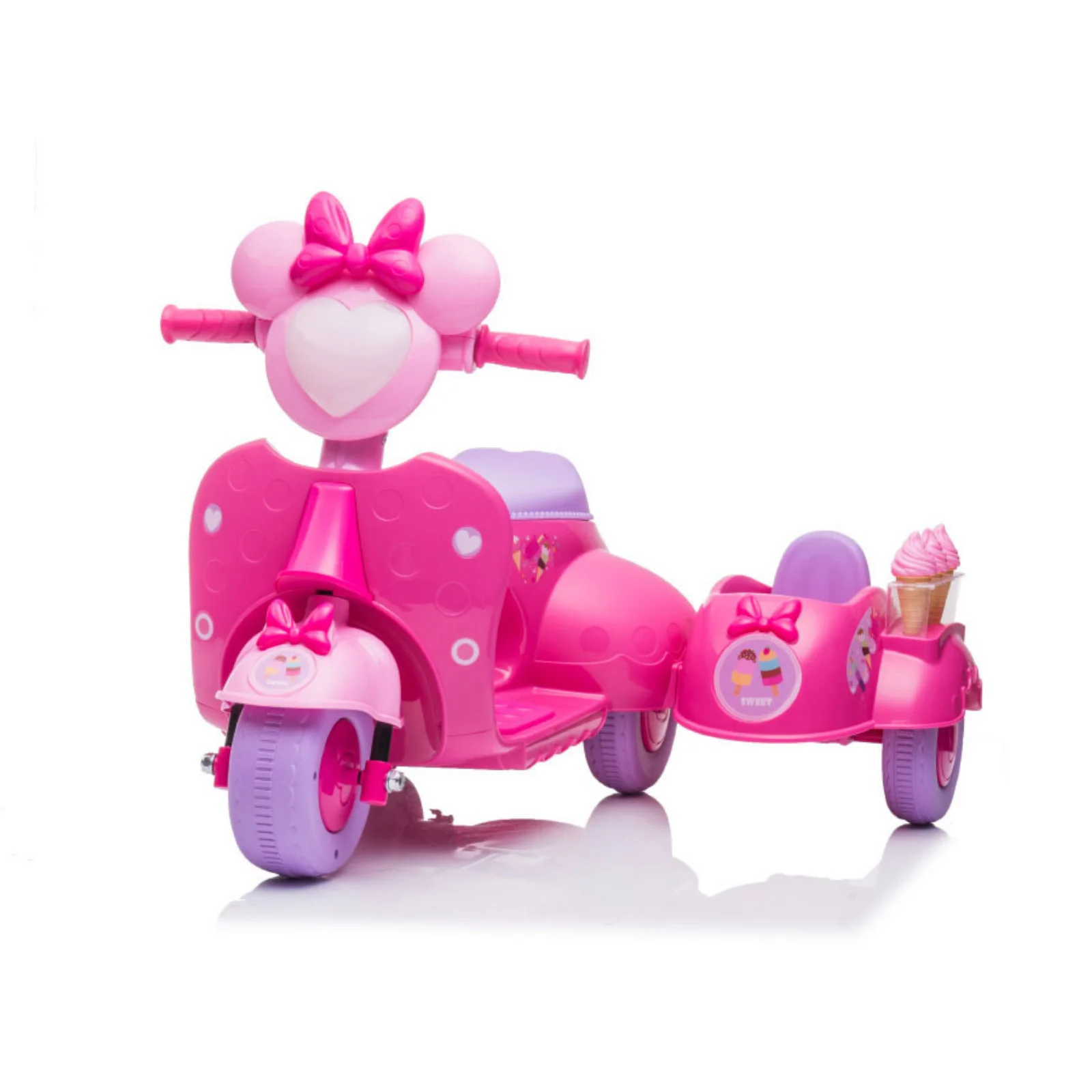 2022 Wholesale ride on  pink 6V four wheels baby toys car child Drive electric moto kids electric motorcycle