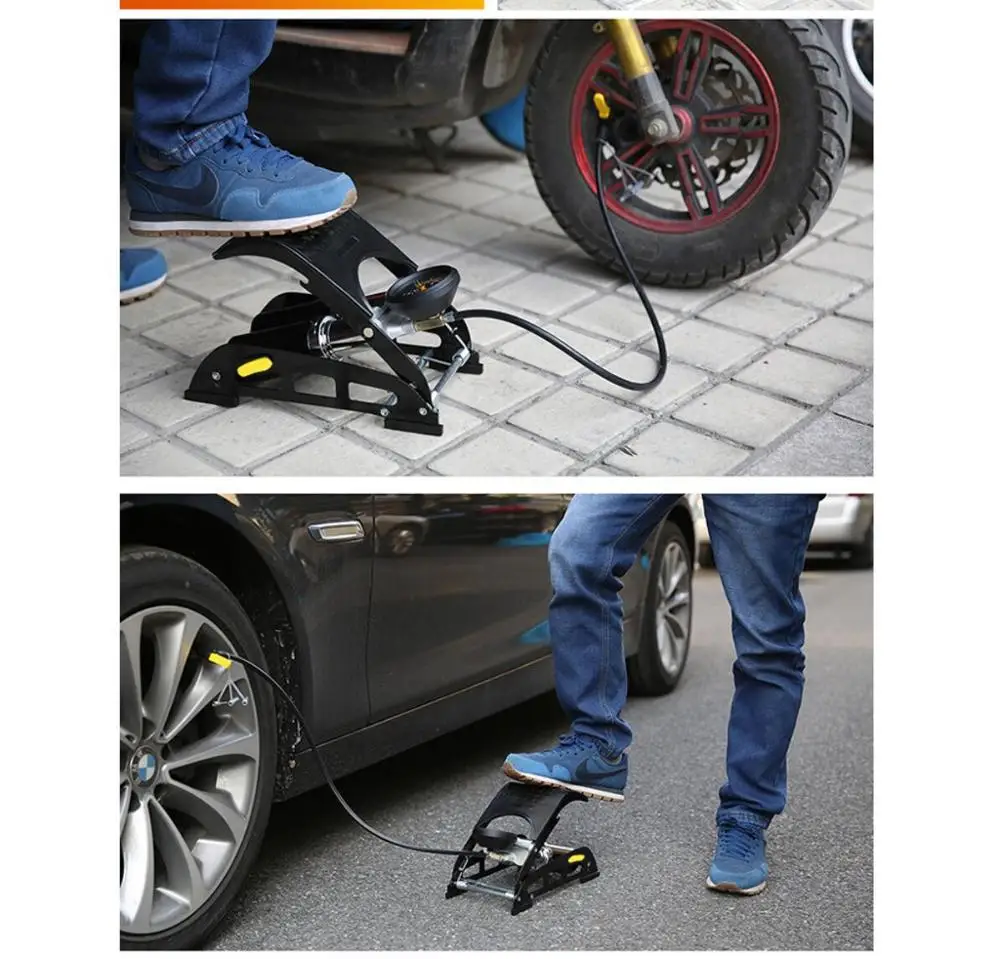 Wholesale High Pressure Durable Aluminium Alloy Foot Bicycle Air Pump