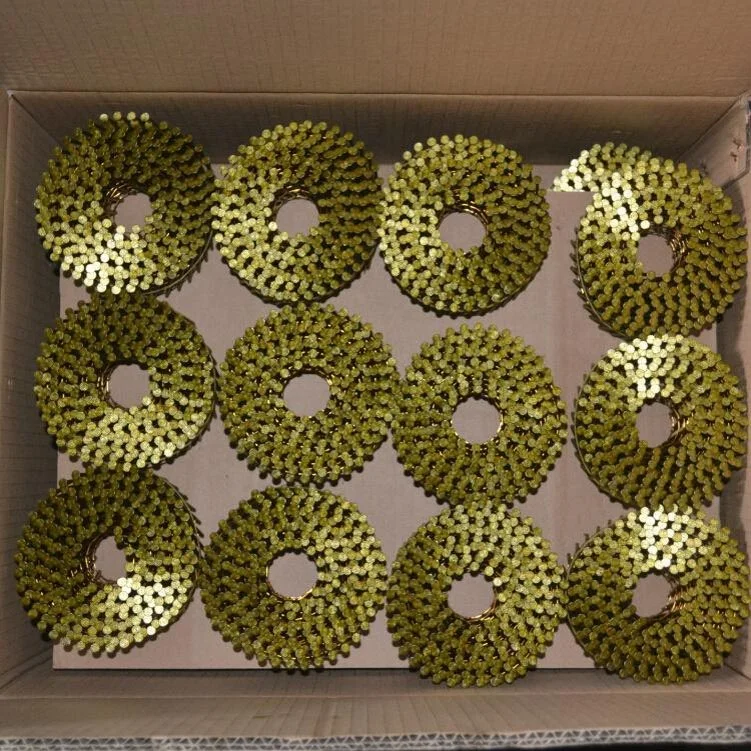 34 Deg Wire Pallet steel Bright Coil Nails screw for Construction