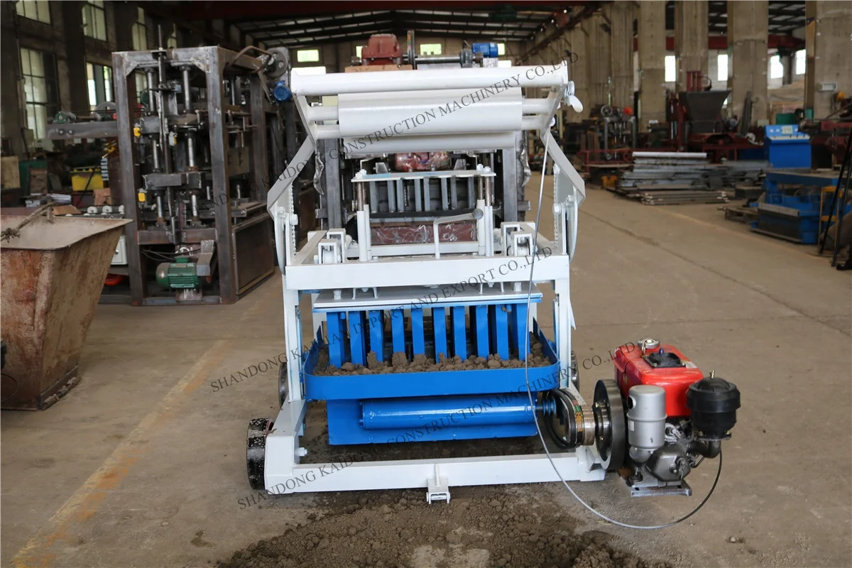 Kaidong QTM4-40 Hollow Block Making Machine Semi-Automatic with Durable Engine Pump Used Condition for Cement Brick Production