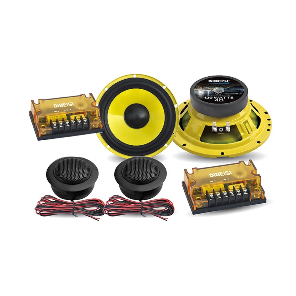 DIBEISI hot sell 6.5 inch 4 ohm component car speaker kit, 2-way Car Speakers 6.5 Inch Component Speakers