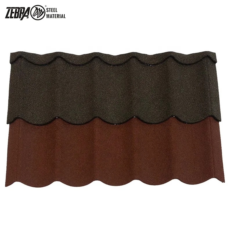 Modern Style 1280mm*430mm Stone Coated Steel Roof Tile Corrugated Design House Construction/Building/Roofing Wave Tile Type