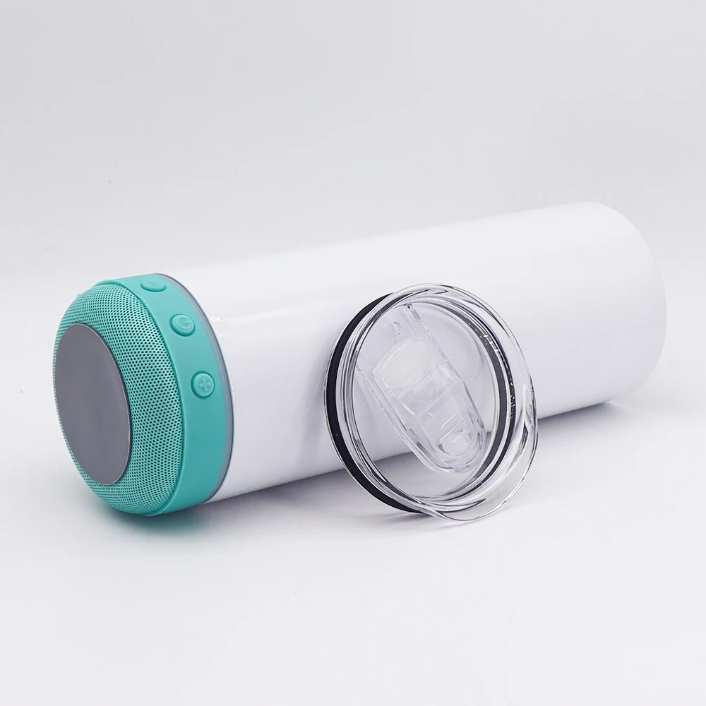 USA Warehouse smart sublimation blanks stainless steel music cup USB wireless 20oz speaker tumbler wholesale
