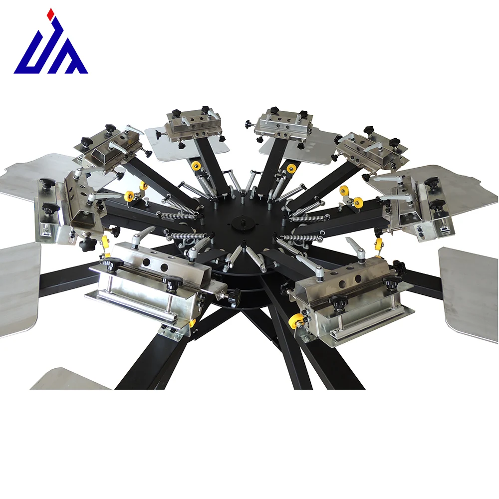 
fabric carousel manufacturer rotary tshirts bags plastic battery silk screen printing machine for sale 