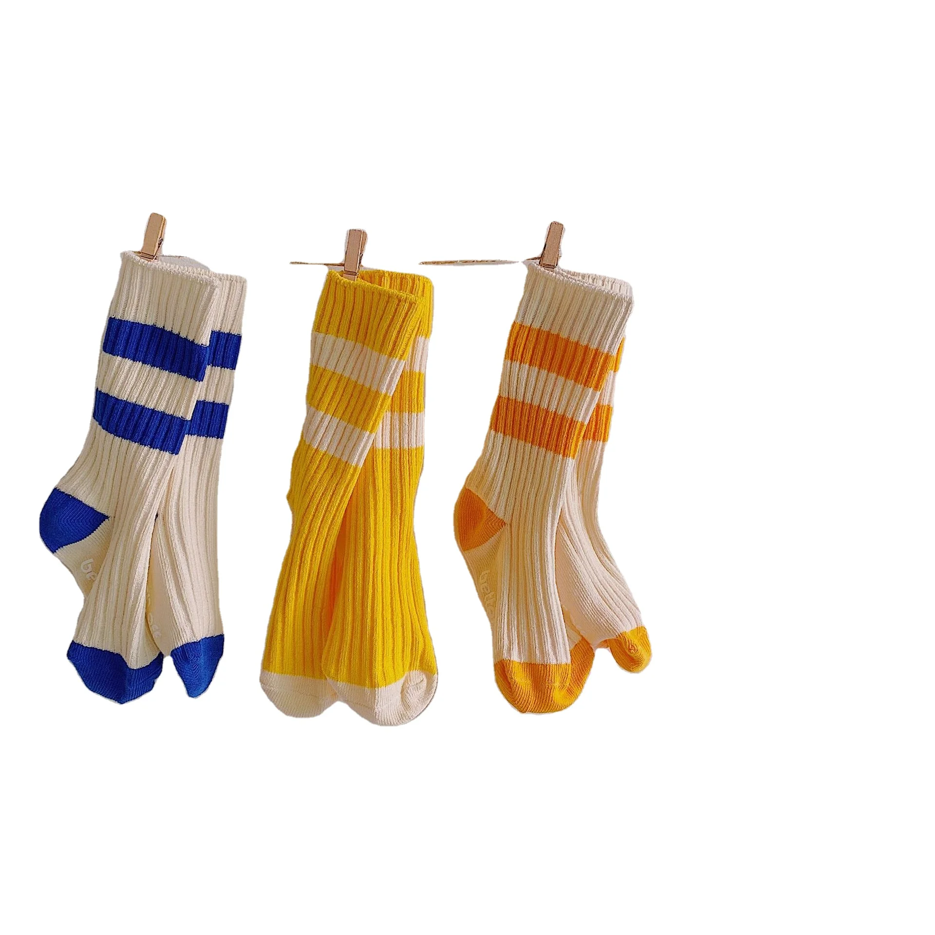 Детские чулки HeHe, весенние, в горизонтальную полоску, до колена, носки до щиколотки, детские чулки