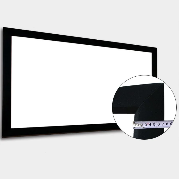 Стационарный рамочный экран для проектора из ПВХ Размером 135 дюйма, настенный экран для проектора с алюминиевой рамкой