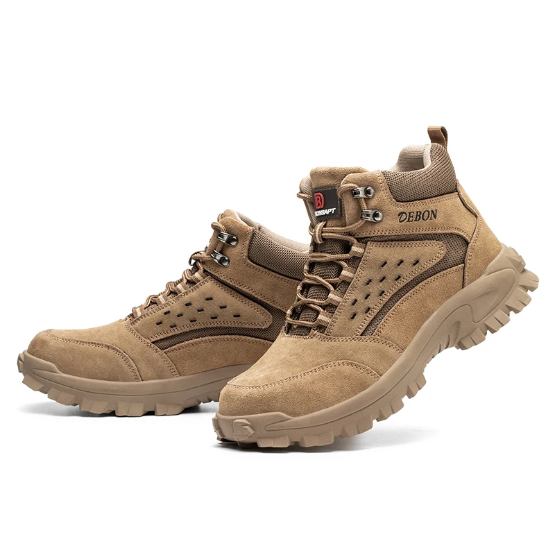 Модная мягкая Промышленная защитная обувь DEBONSAPT, мужские рабочие ботинки со стальным носком, защитная обувь, защитные ботинки
