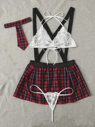 ZZYUP adult party sexy student cosplay sexy lingerie wool-blend plaid skirt Sexy Underwear Woman