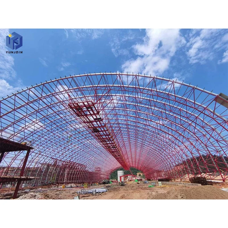 Bolt Ball Joints Space Frame Steel Structure Stadium Bleacher Canopy Metal Construction Steel Structure Shed