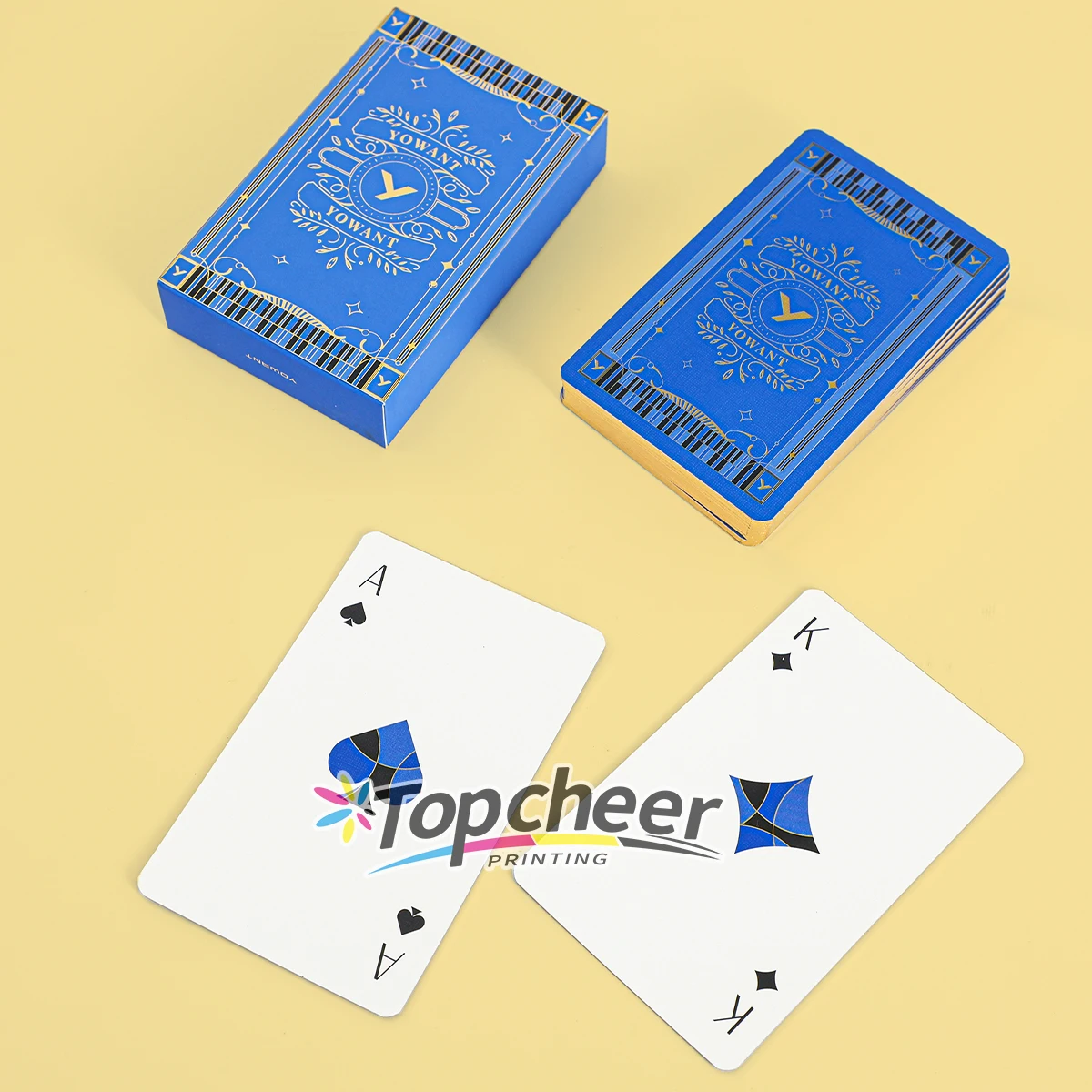 OEM игральные карты пользовательские 100% водонепроницаемый пластиковый покер ваш логотип с бумажной коробкой