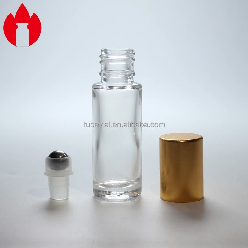 Empty 5ml Cosmetic Perfume Roll On Glass Bottle Vial Packaging
