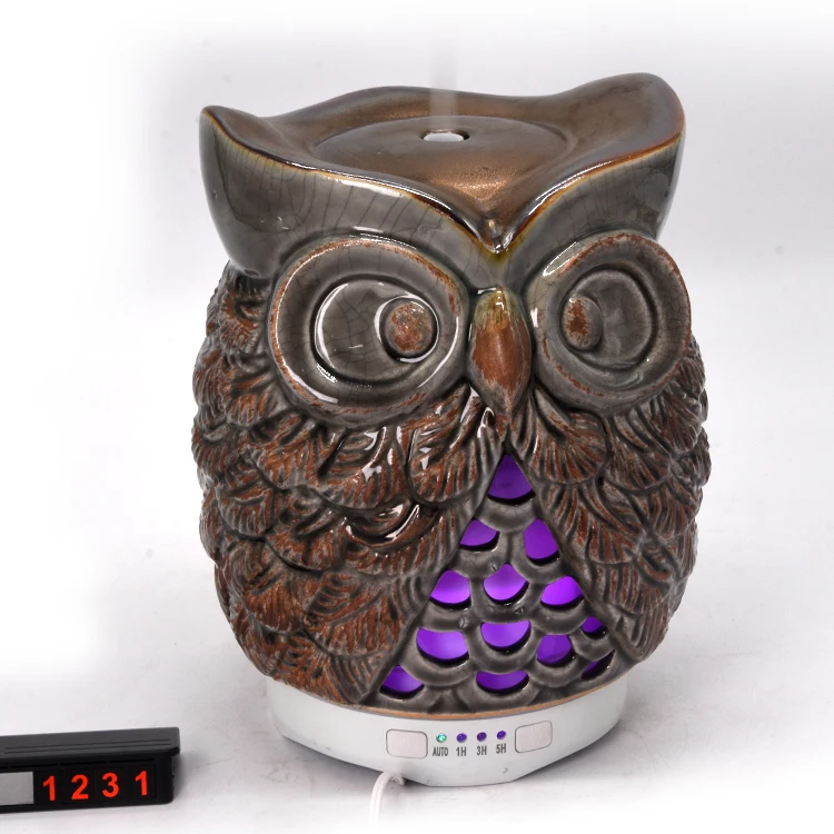 Современный Подарок На Хэллоуин Сова твердая зеленая реактивная глазурь с отверстием для глаз 100/300/500 мл Электрический Ароматический диффузор