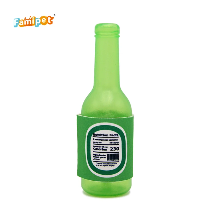 Hot Sale Unique Original Design Beer Collection Interactive TPR Dog Chew Pet Toy