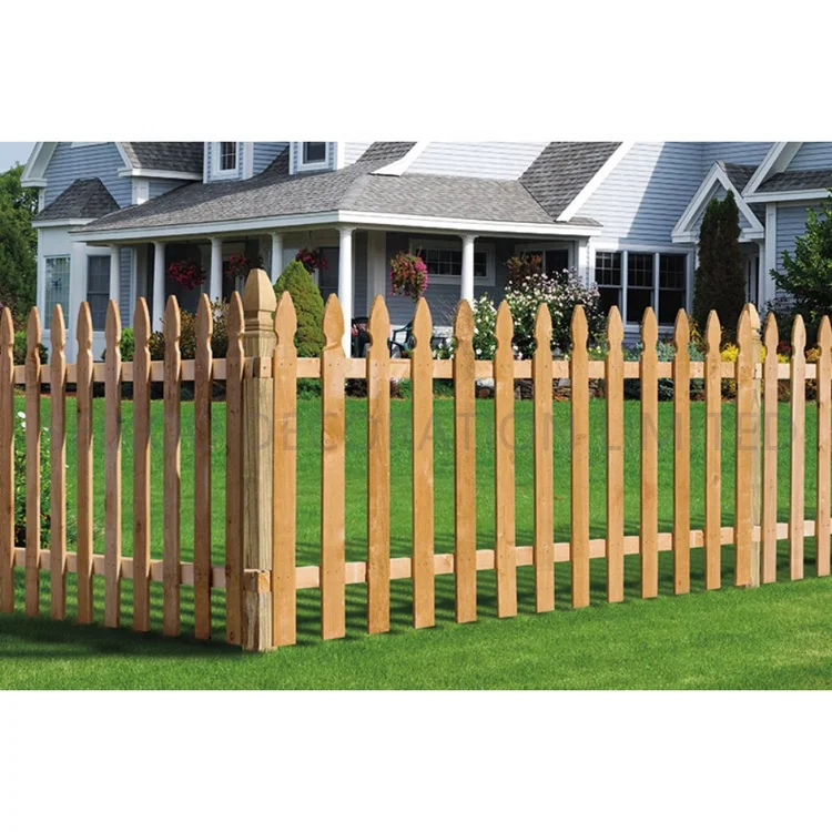 Natural Wood Fence Trellis Small Wood Fencing