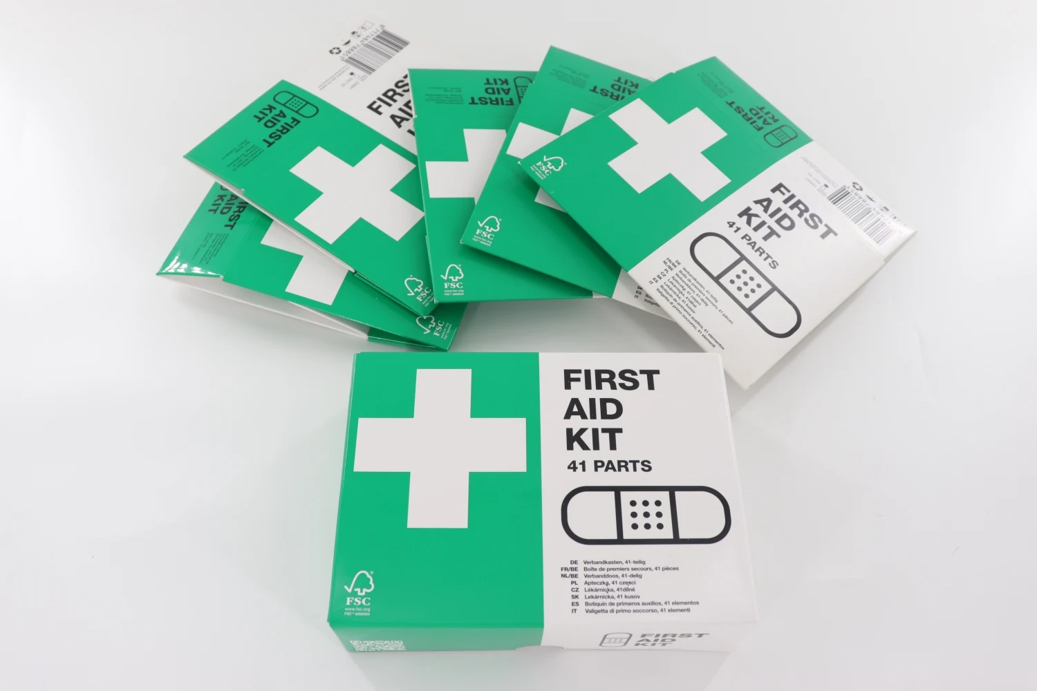 FSC Certificated First Aid Kit Foldable Paper Box For Adhesive Bandage