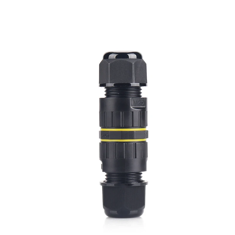 Deenlai M25 IP68 waterproof wire electronic cable connector 2 way terminal connector for outdoor led lighting