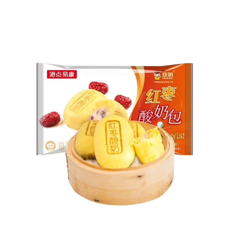 Hot Selling Nutrition Bread Steamed Sandwich Chinese Snack Foods Red Date Yogurt Bun