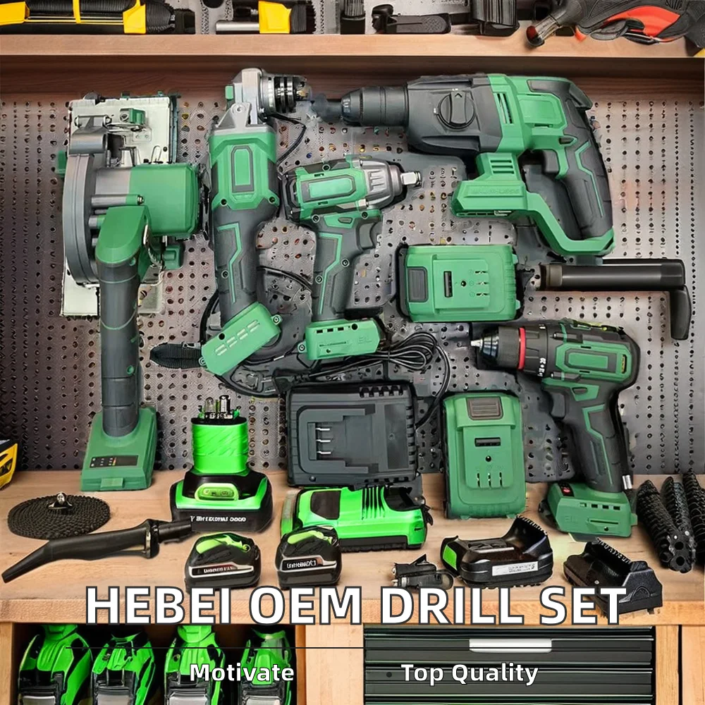 OEM Professional Hard Case Tool Kit Set Five-Piece Electric Power Tools for Home Repair Hand Tool Combo Kit with Hard Case