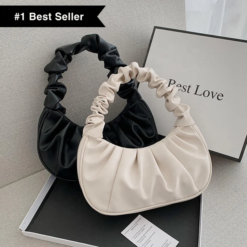 2023 Summer soft casual handbags fashion armpit bags ladies shoulder vintage bag female mini dumpling bag for women
