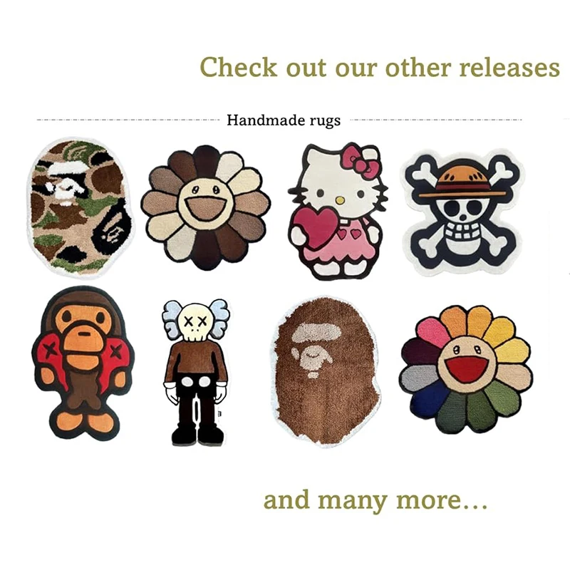 FMT Luxury Hotel Room Handtufted Carpets Handmade Wool Round Rugs