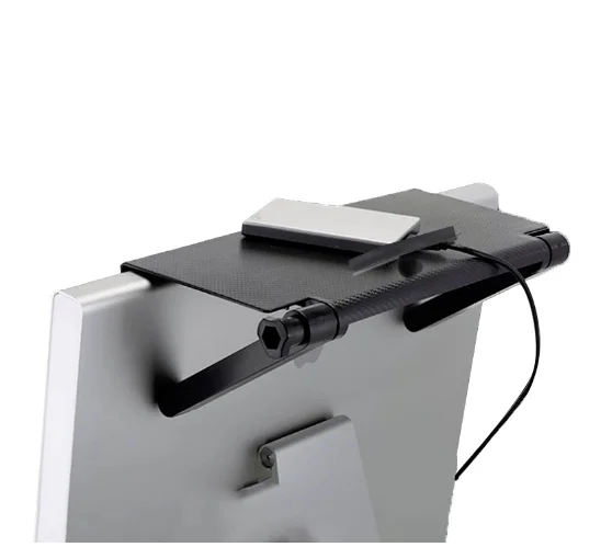 Screen Top Shelf TV Screen Caddy Holder Adjustable Screen Rack Foldable Monitor Top Shelf Mount Organizer Stand Bracket Holder