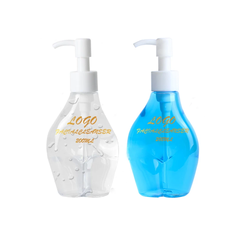 200ml Clear Empty Lotion Bottle Custom Logo Body Oil Bottles With Pump