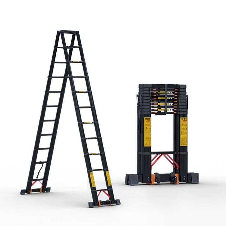 Household herringbone ladder aluminum stainless steel  10 ft step ladder foldable stairs extension ladder