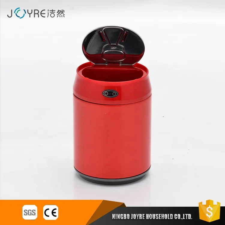 1.5 Liter Round Desktop Kids Infrared Sensor Mini Cola Can Car Trash Bin