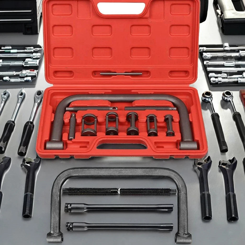 High Quality 10PCS Valve Spring Compressor Kit Engine Disassembly Installation Tools