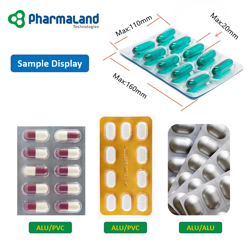 PPL-180H Pharmaland Alu Plastic Food Pharmacy Capsule And Tablet Blister Packing Machine