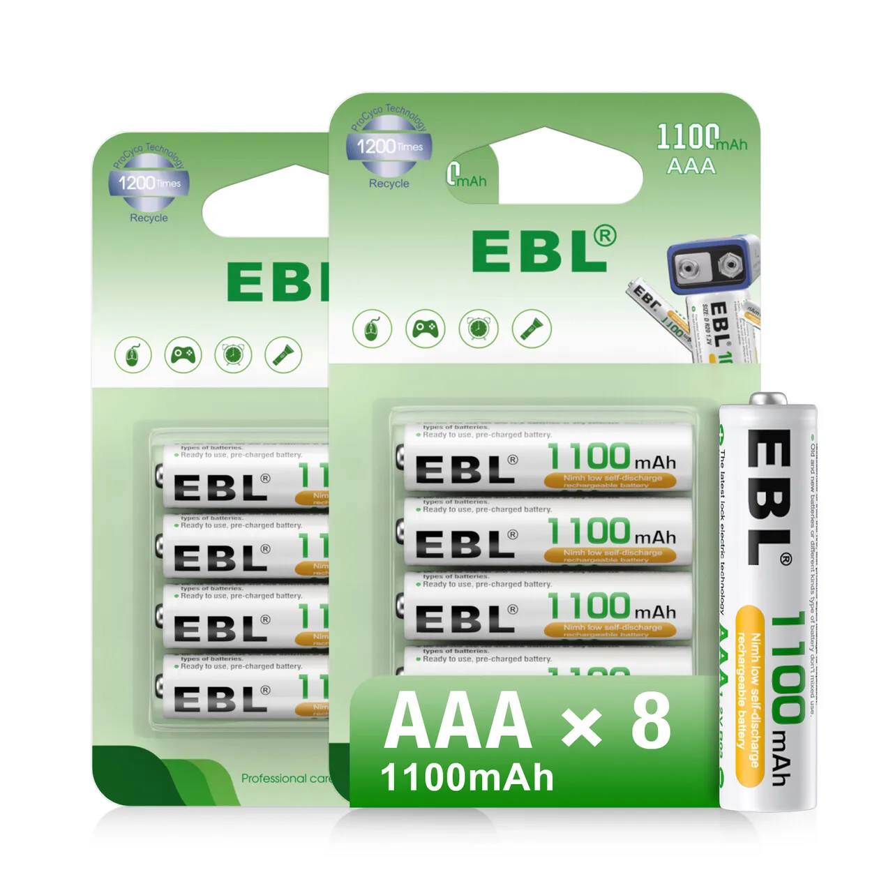 EBL 1100 мАч Ni-MH аккумуляторные батареи сотовый 1 2 V NiMh аккумуляторная батарея