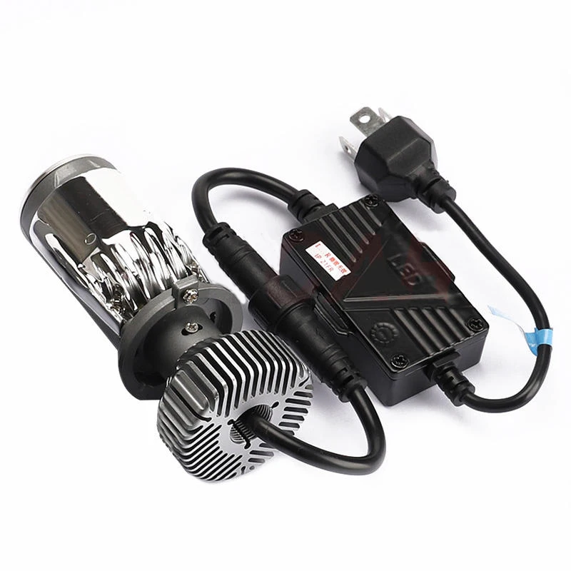 Mini SIze 1.5inch bi Projector Lens led headlight H4 5500k High And Low Beam Mini Led Bulb  Projector Lamp H4 For Replacement