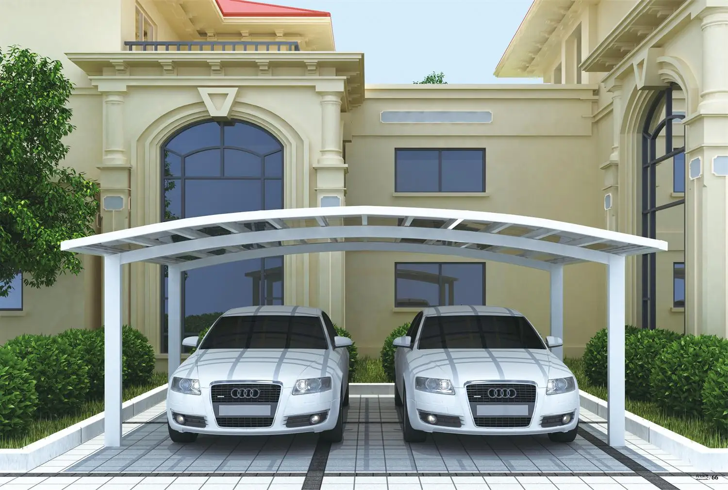 Garage Car Park Car Port Shade Canopy Metal Customized Steel PVC Frame Sail Color Parking Powder Material Origin TWIN Type Size